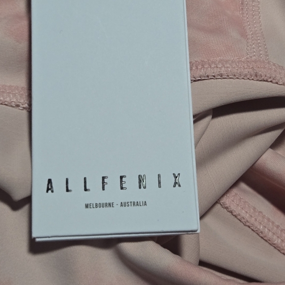 Allfenix Womens Blush Pink Tie Dye Logo High Rise 7/8 Ankle Leggings Size XS - Picture 7 of 10